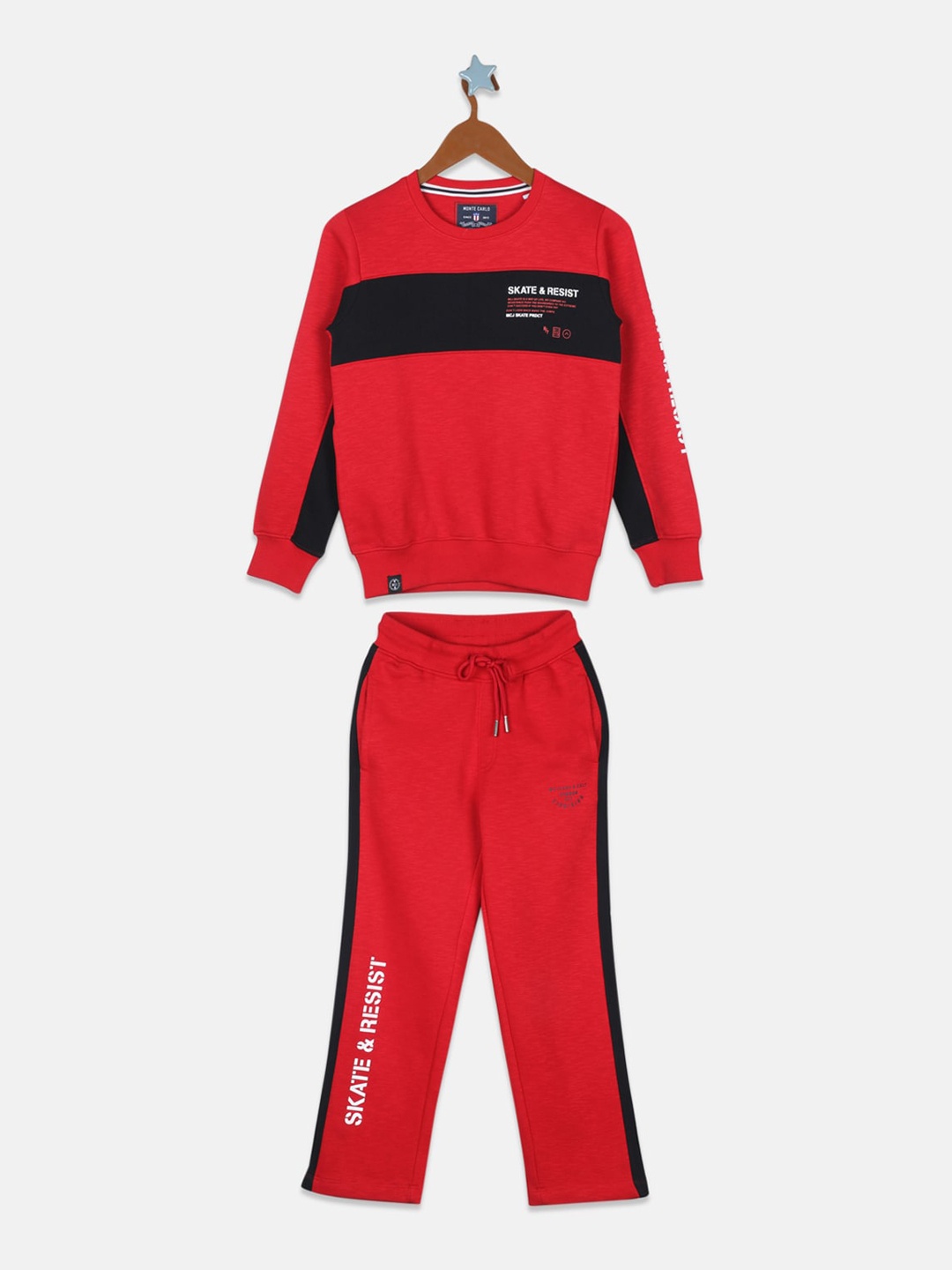 

Monte Carlo Boys Red Colourblocked Cotton Tracksuits
