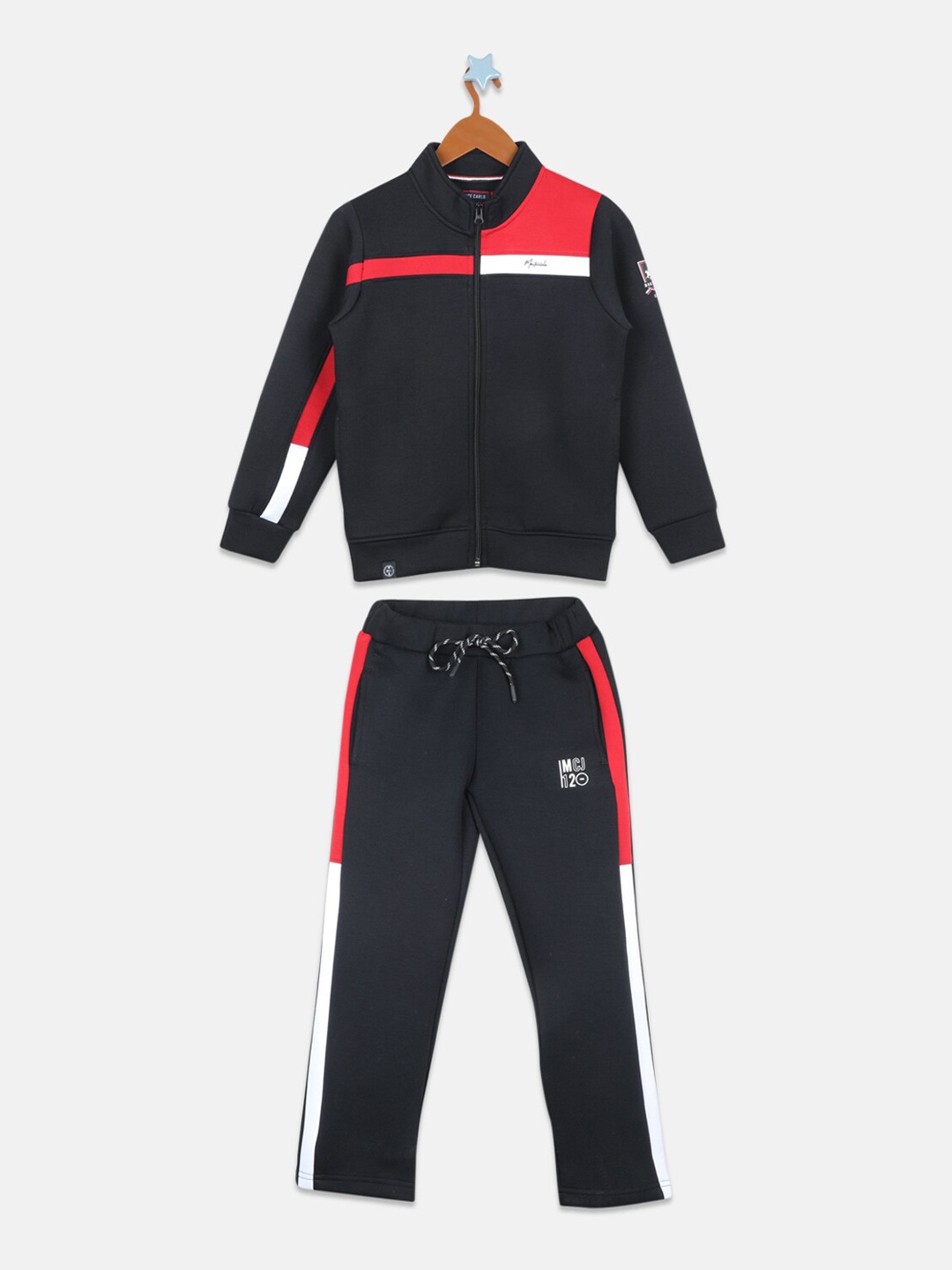 

Monte Carlo Boys Black Printed Tracksuits