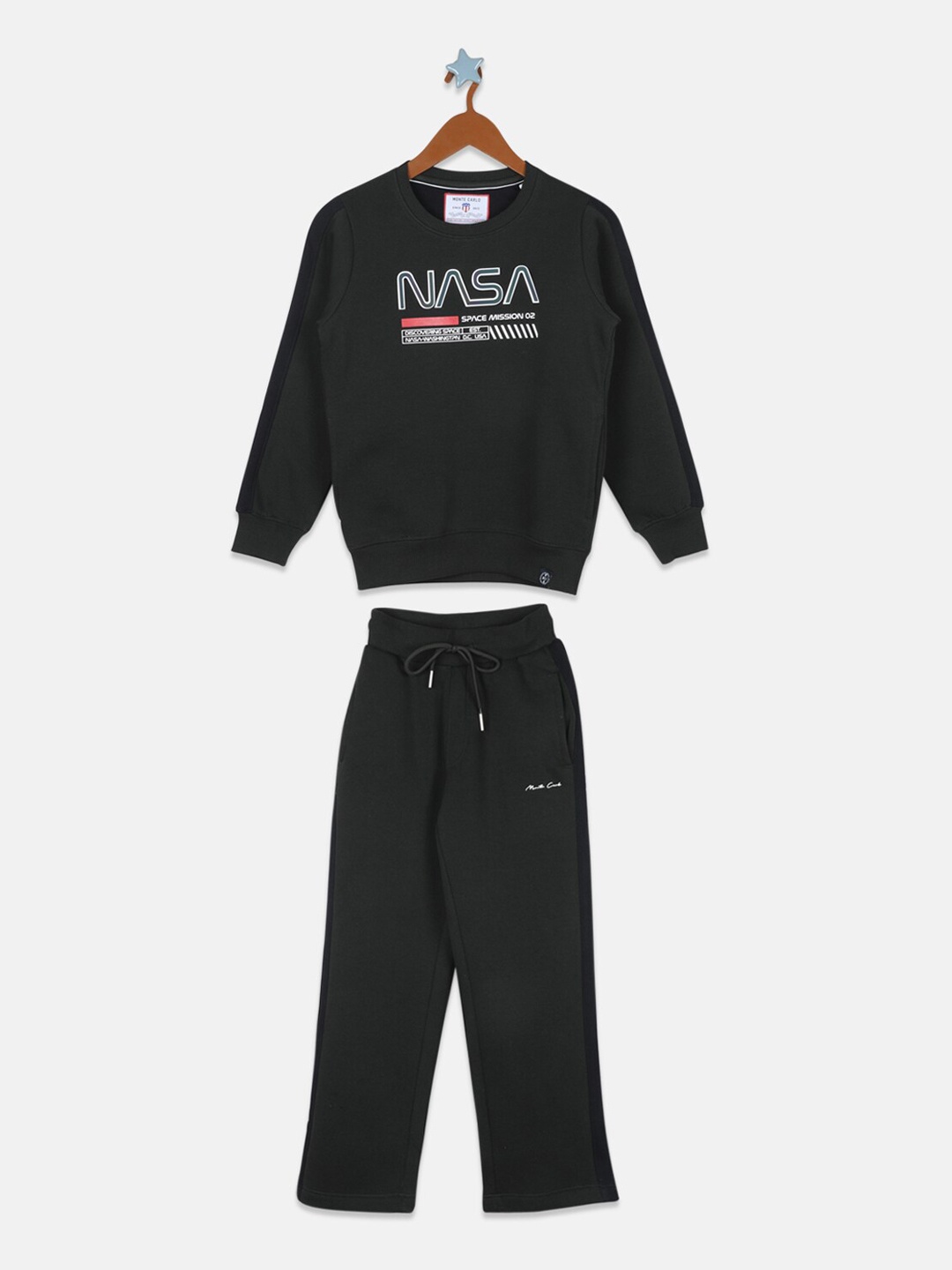 

Monte Carlo Boys Olive Green Printed Tracksuits