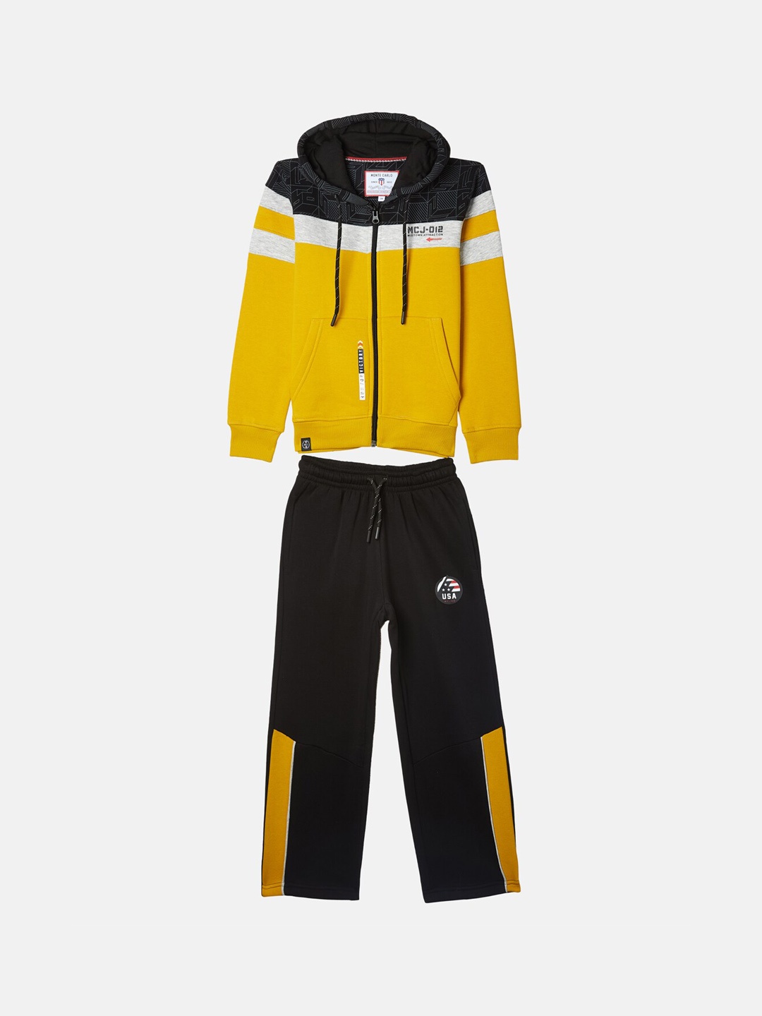

Monte Carlo Boys Black Colourblocked Tracksuits