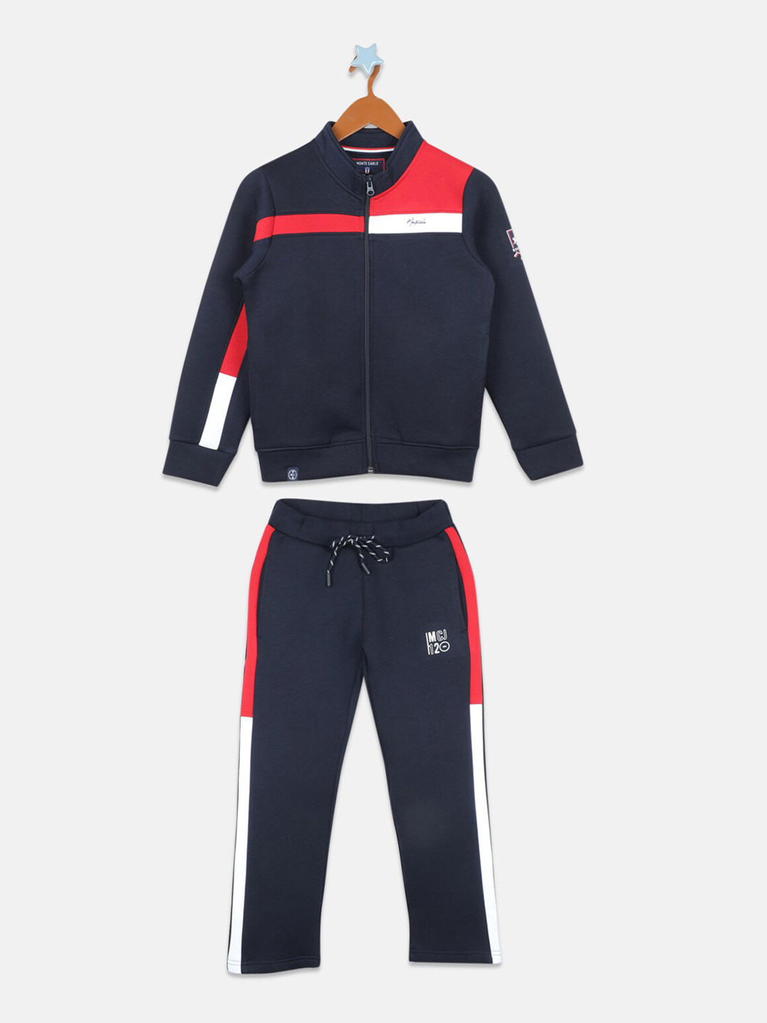 

Monte Carlo Boys Navy Blue Colourblocked Tracksuits