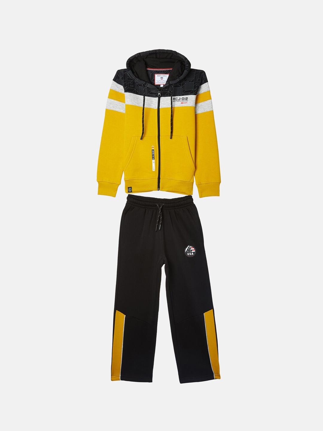 

Monte Carlo Boys Black & Yellow Colourblocked Tracksuit