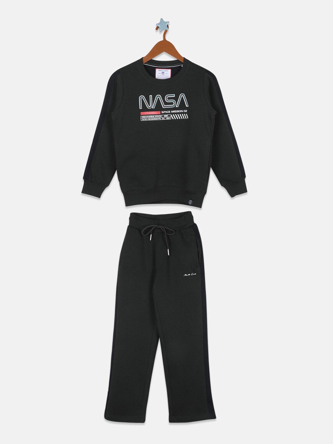 

Monte Carlo Boys Olive Green Printed Tracksuits