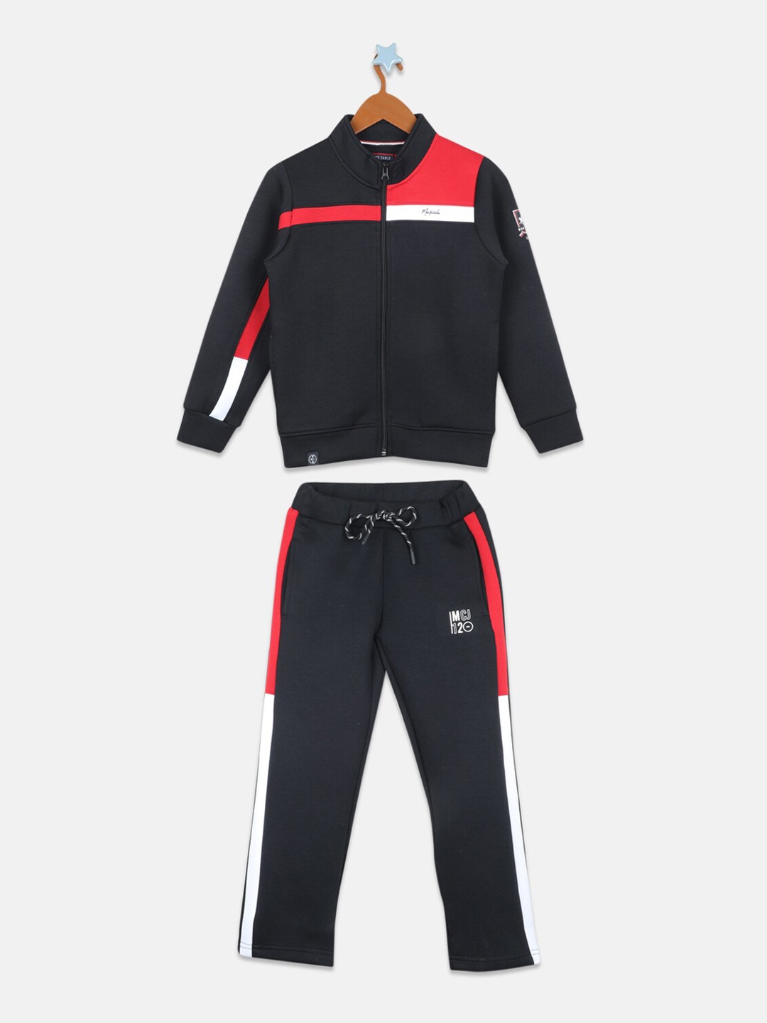 

Monte Carlo Boys Black Printed Tracksuits