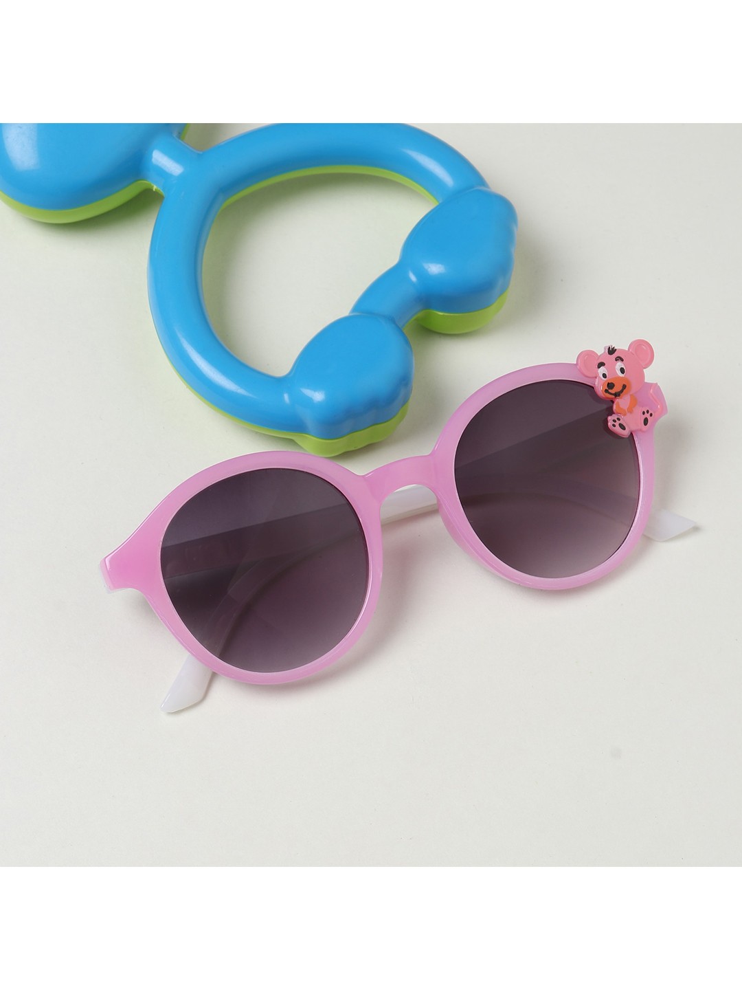 

FROGGY Unisex Kids Grey Lens & Pink Round Sunglasses