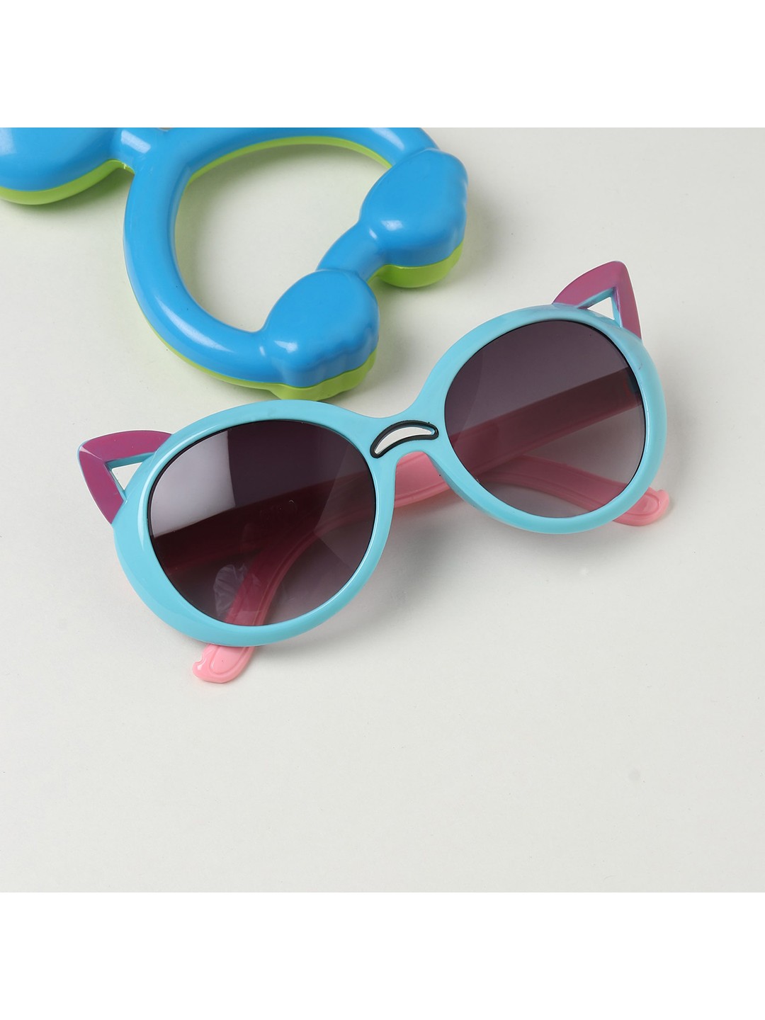 

FROGGY Unisex Kids Grey Lens & Blue Cateye Sunglasses, Turquoise blue