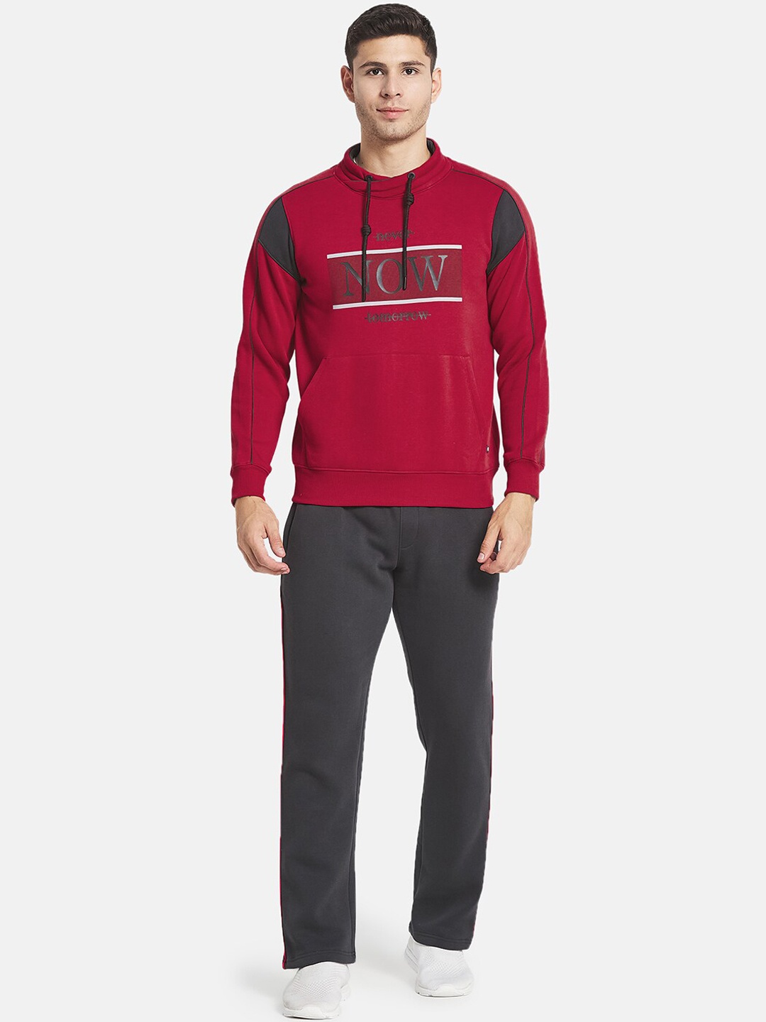 

Monte Carlo Men Red & Black Printed Cotton Tracksuits