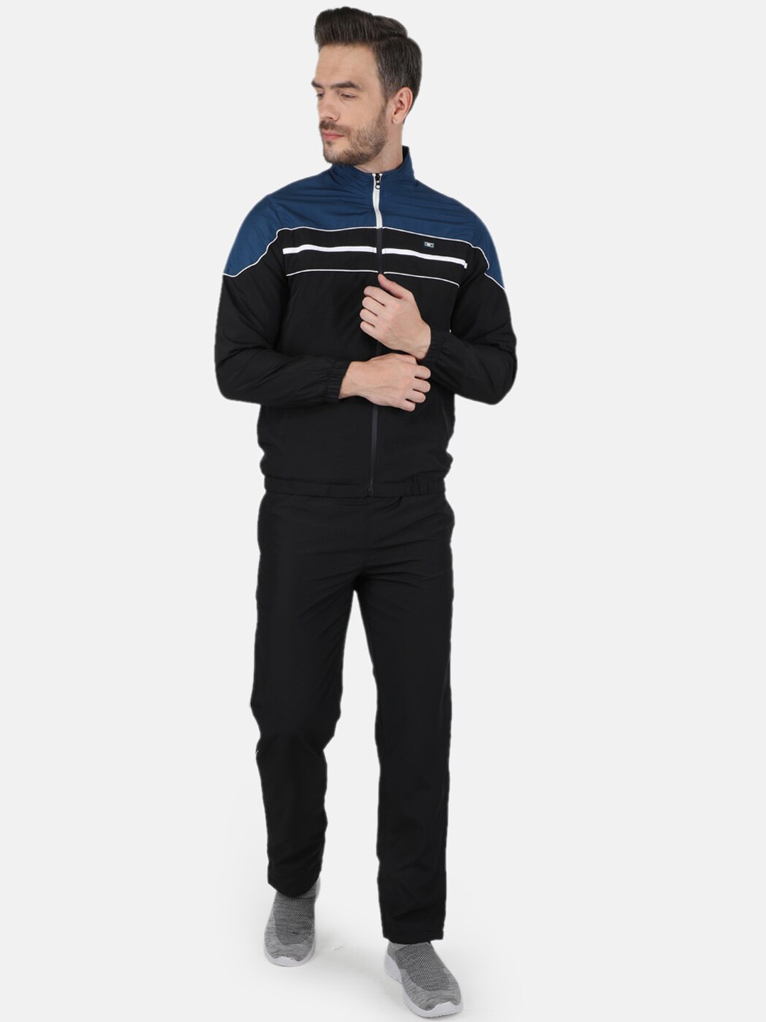 

Monte Carlo Men Plus Size Black Collar Tracksuits