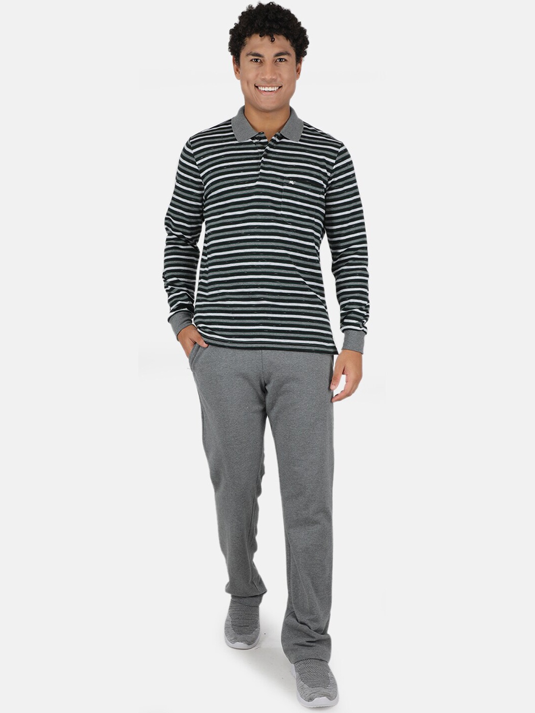 

Monte Carlo Men Green Striped Tracksuits