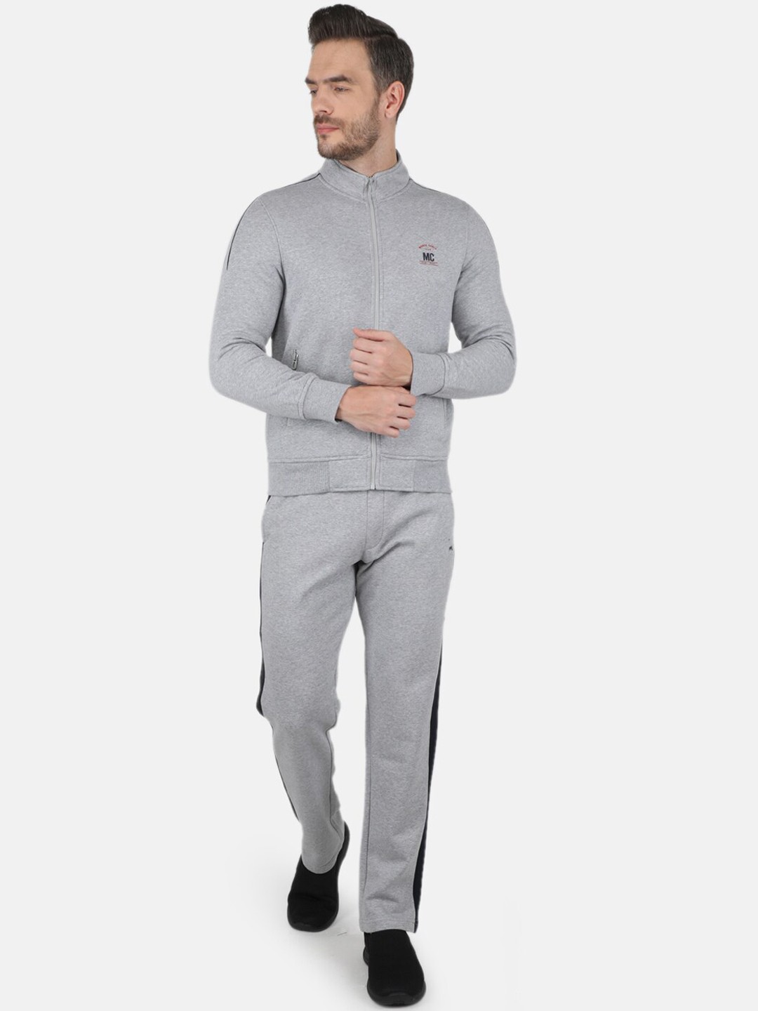 

Monte Carlo Men Grey & Black Cotton Tracksuits