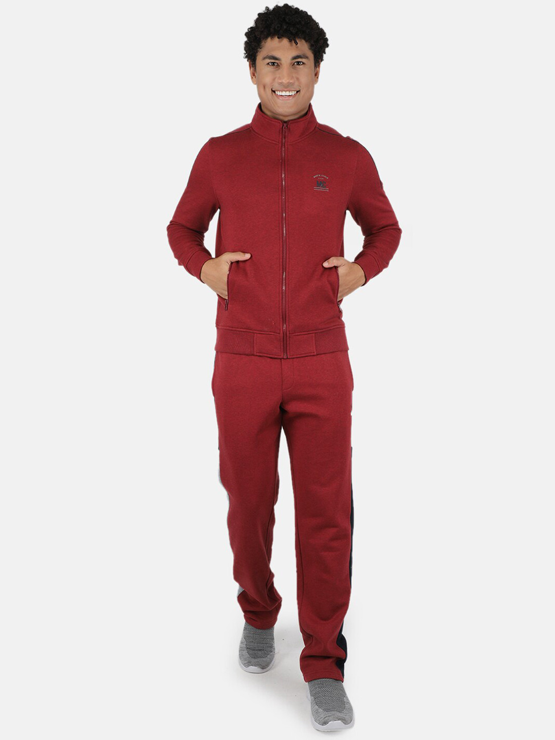 

Monte Carlo Men Maroon & Grey Cotton Tracksuits