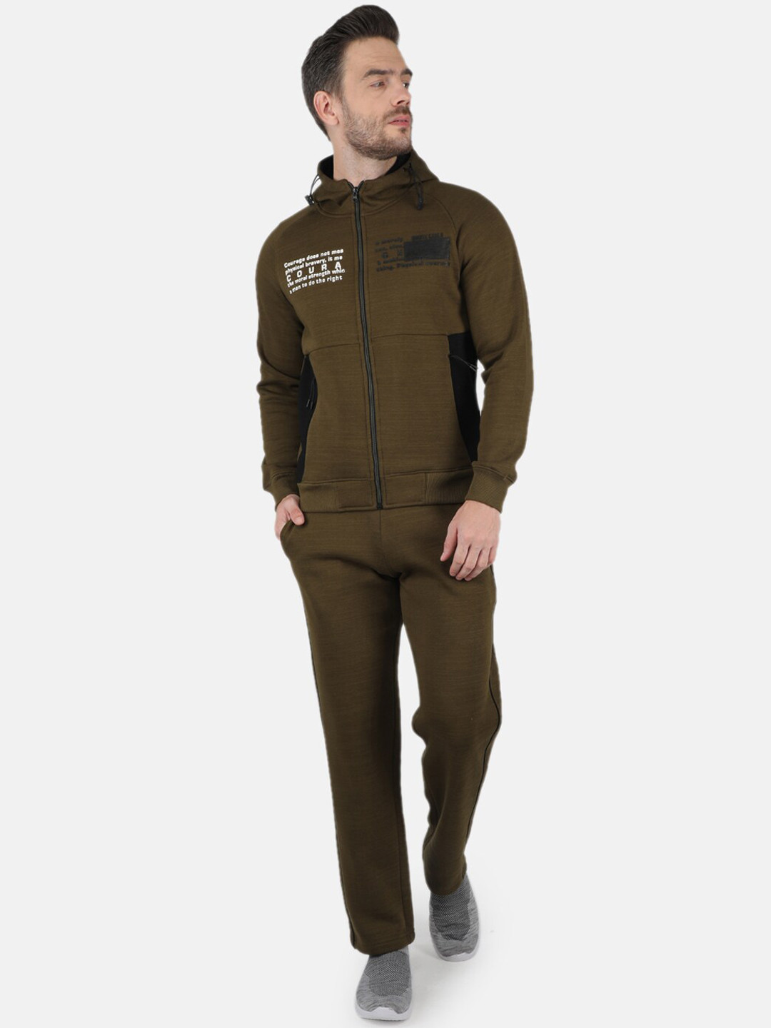 

Monte Carlo Men Olive Brown Cotton Tracksuits
