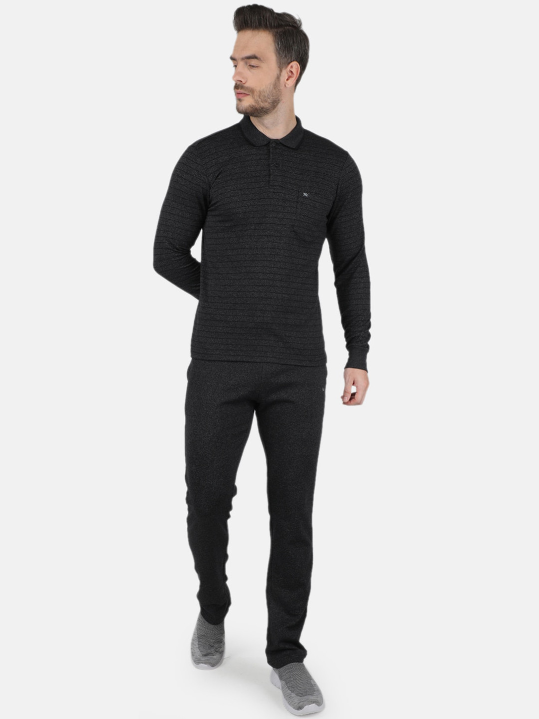

Monte Carlo Men Black Printed Cotton Tracksuits