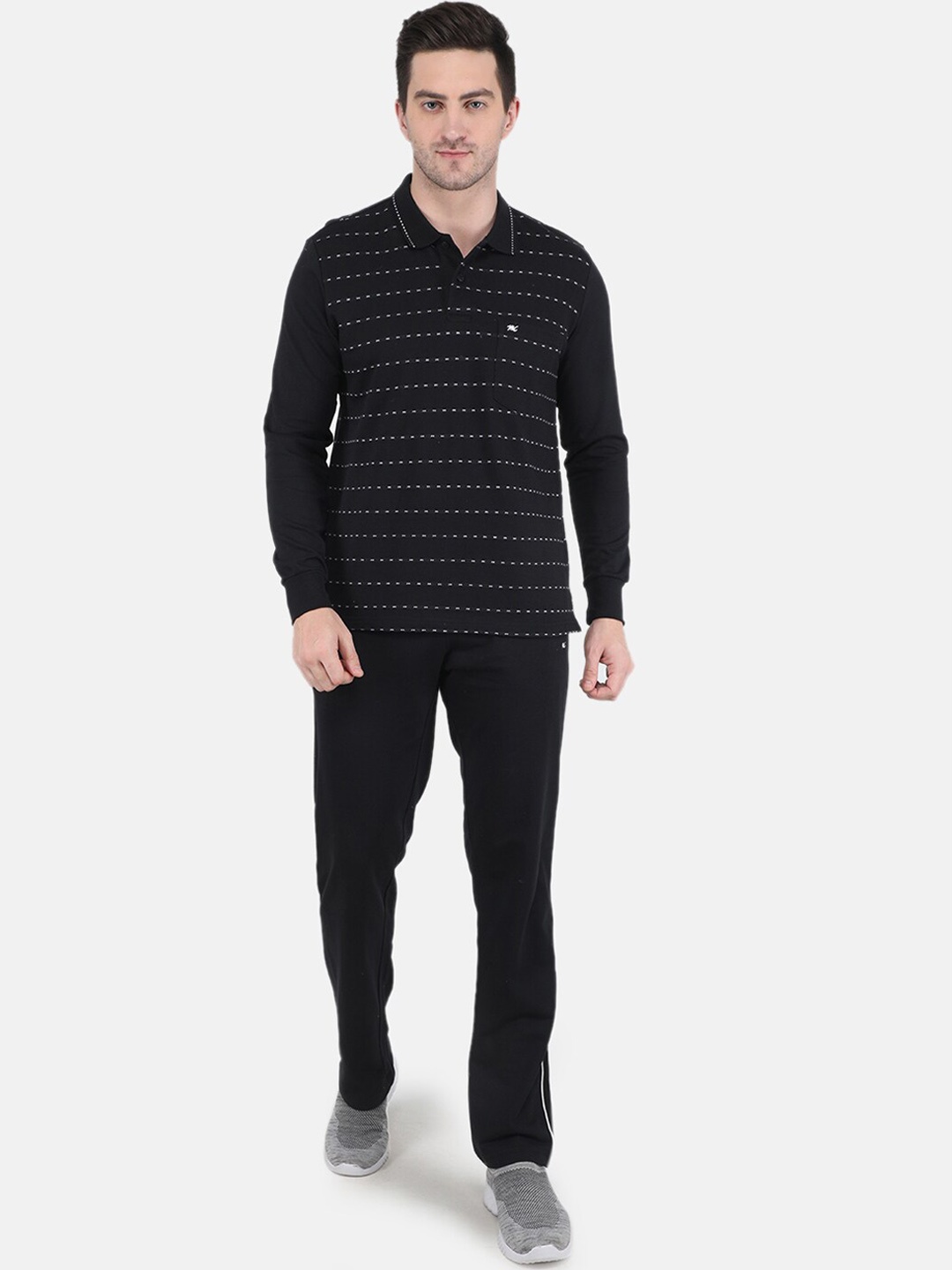 

Monte Carlo Men Black Printed Cotton Tracksuits