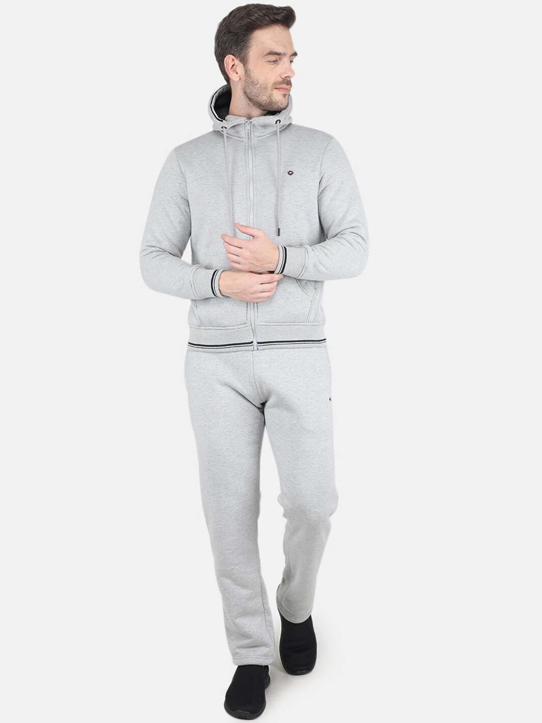 

Monte Carlo Men Plus Size Grey Mid-Rise Cotton Tracksuits