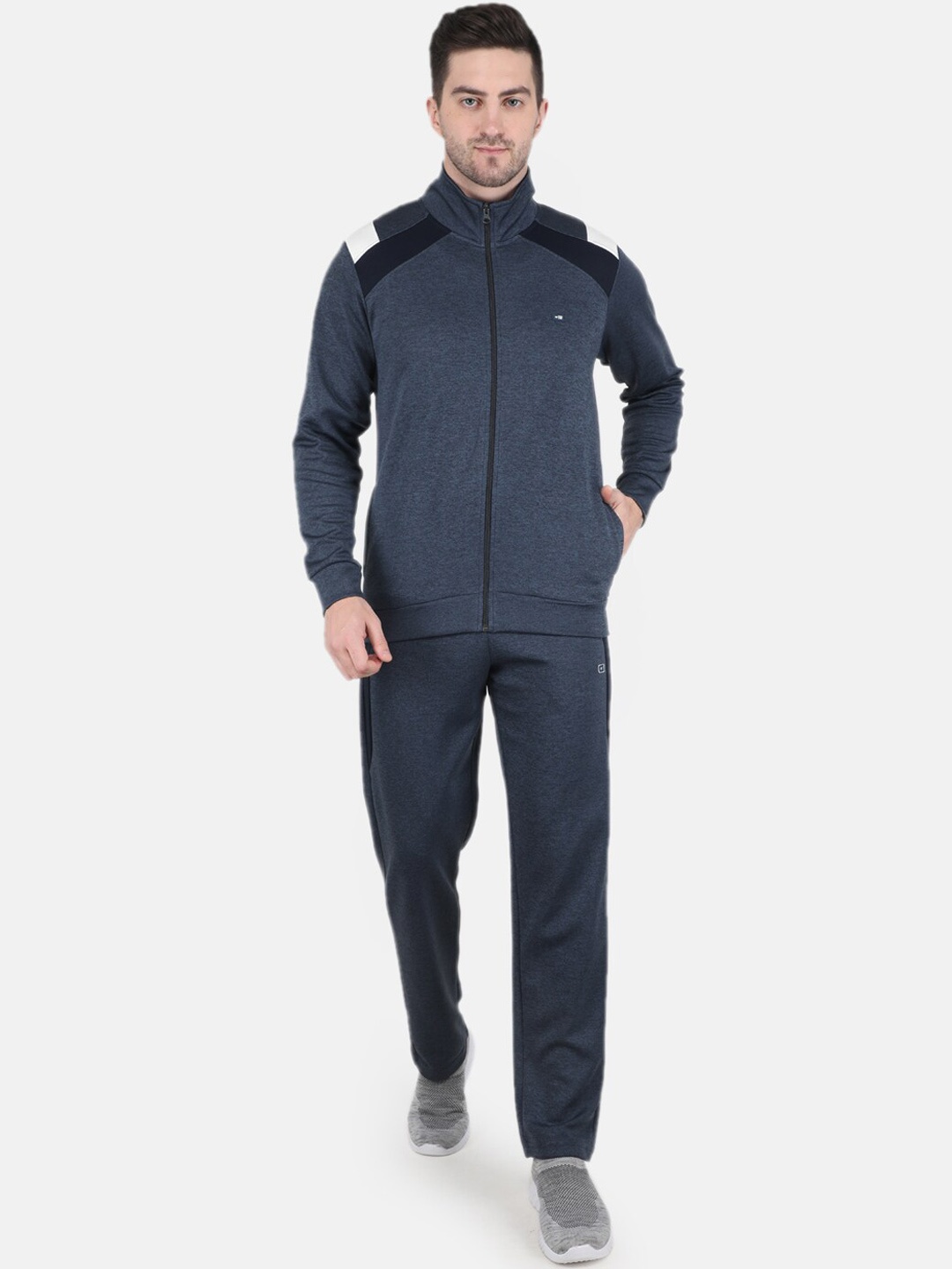 

Monte Carlo Men Blue Mock Collar Tracksuits