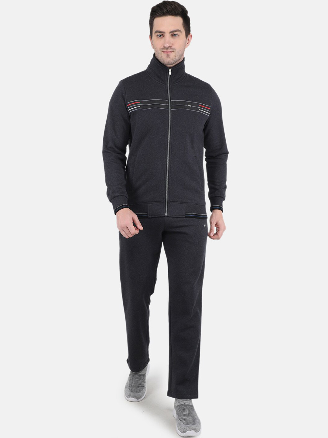 

Monte Carlo Men Grey Solid Cotton Tracksuits
