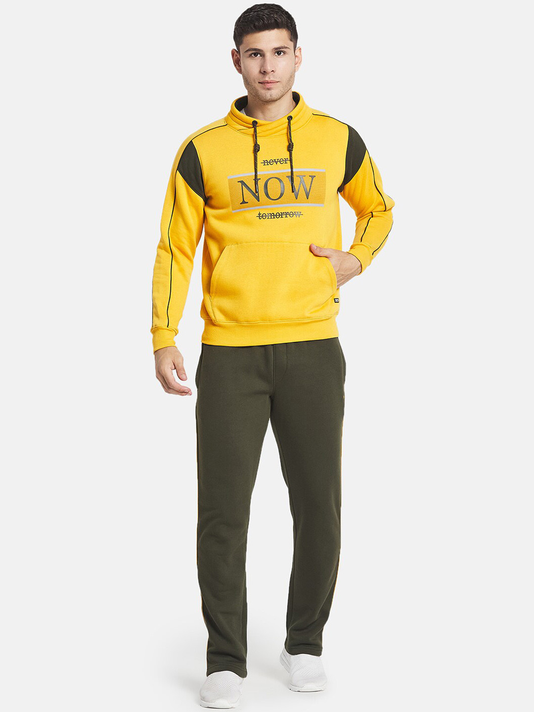 

Monte Carlo Men Yellow & Olive Green Printed Cotton Tracksuits