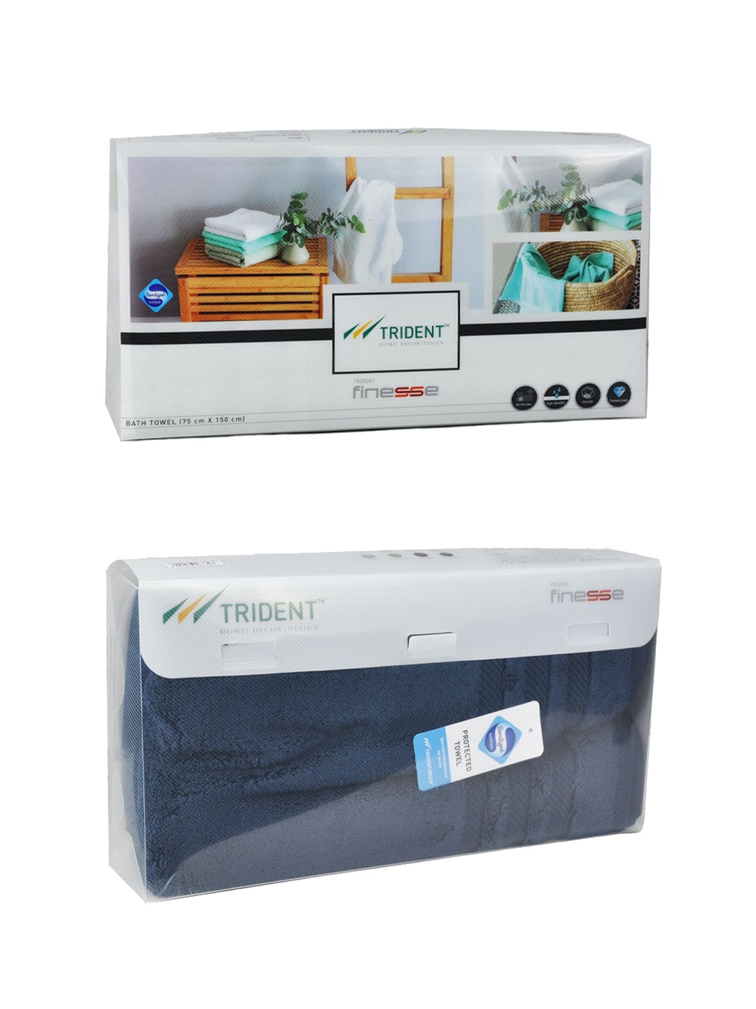 

MYTRIDENT Navy Blue Cotton 600 GSM Bath Towel