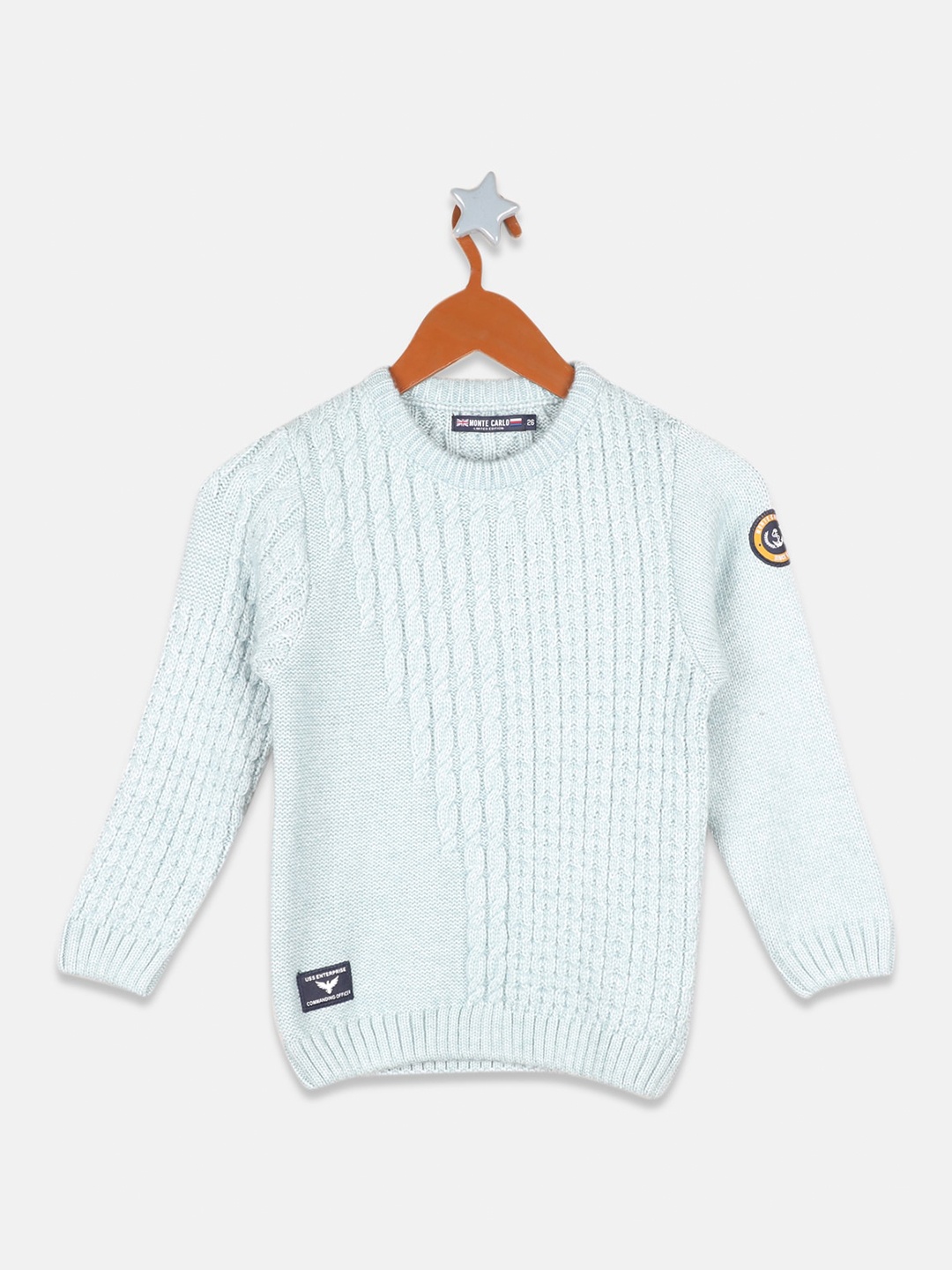 

Monte Carlo Boys Teal Cable Knit Pullover