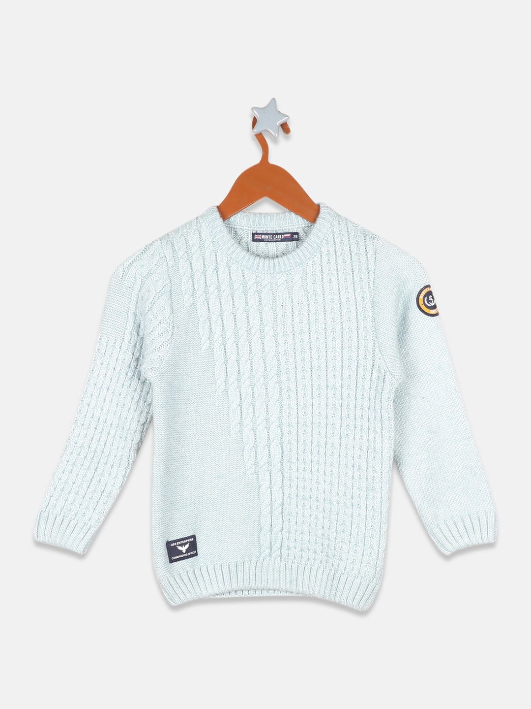 

Monte Carlo Boys Teal Cable Knit Pullover