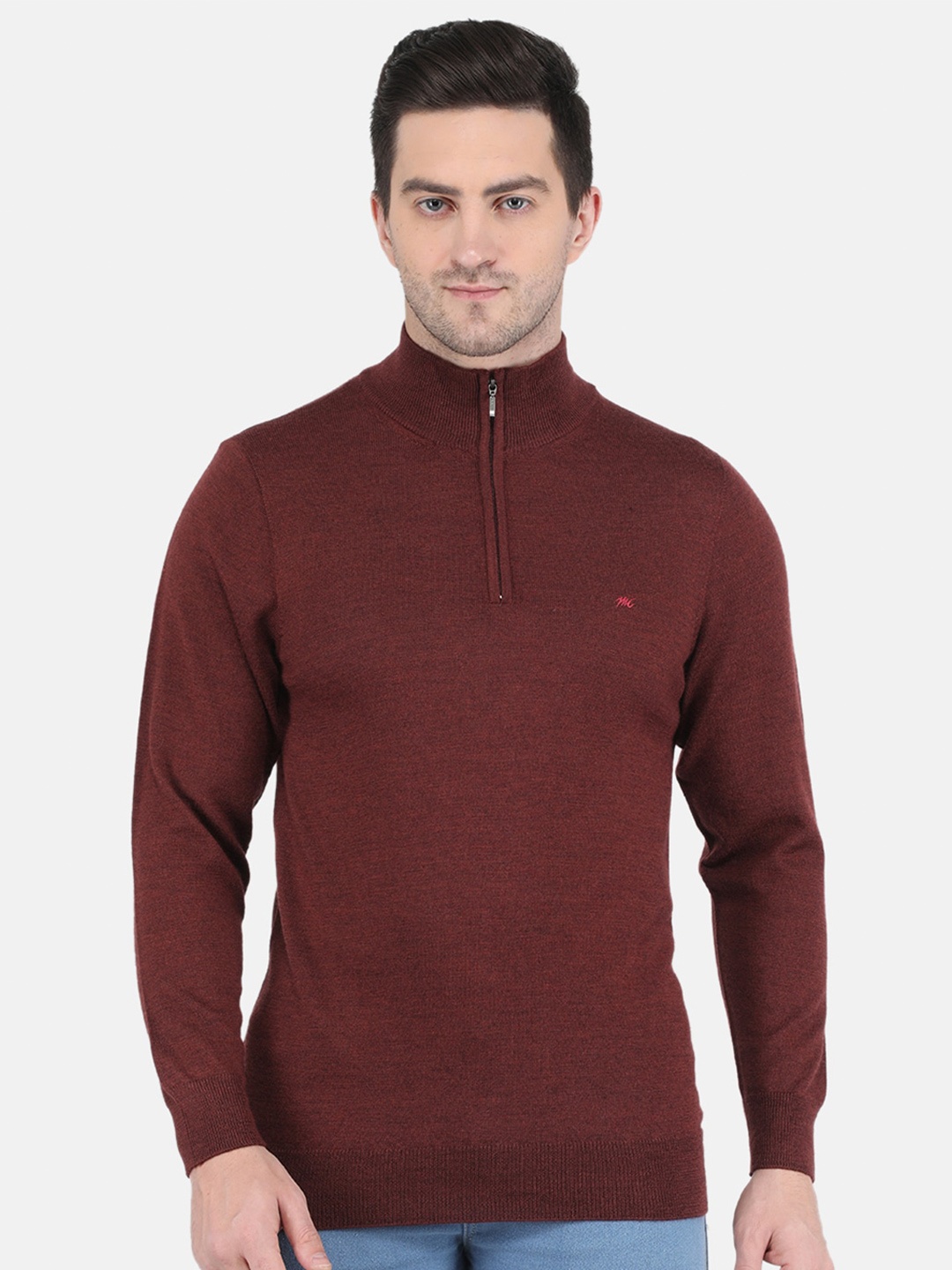 

Monte Carlo Men Maroon Wool Pullover