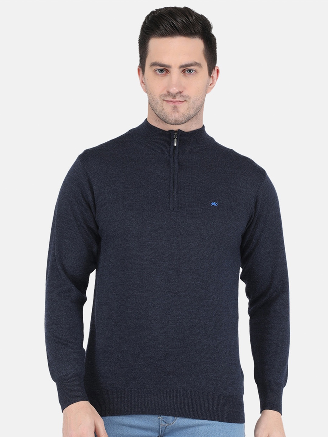

Monte Carlo Men Navy Blue Wool Pullover