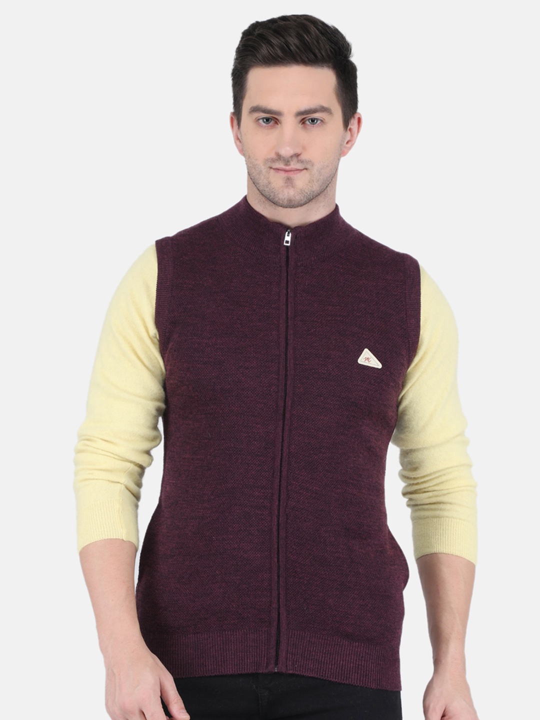 

Monte Carlo Men Maroon Wool Sweater Vest
