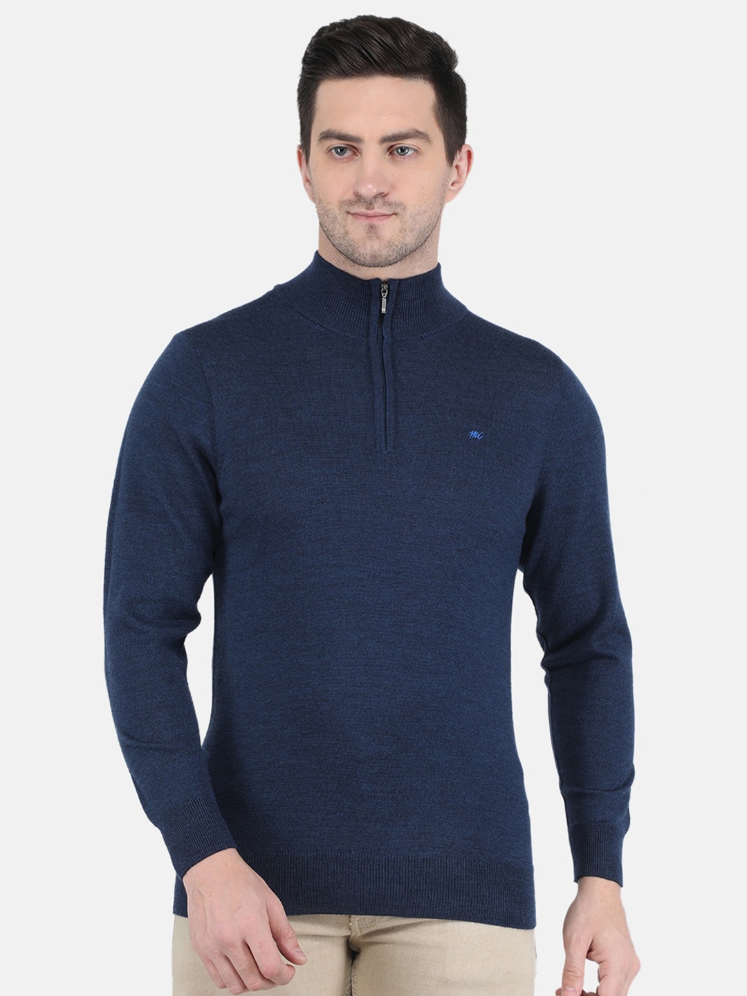 

Monte Carlo Men Blue Wool Pullover
