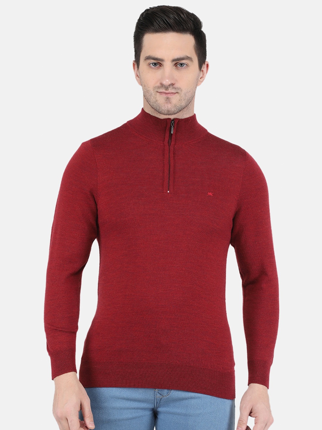 

Monte Carlo Men Maroon Woolen Pullover