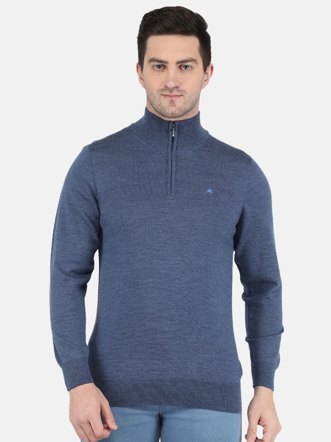 

Monte Carlo Men Blue Woolen Pullover