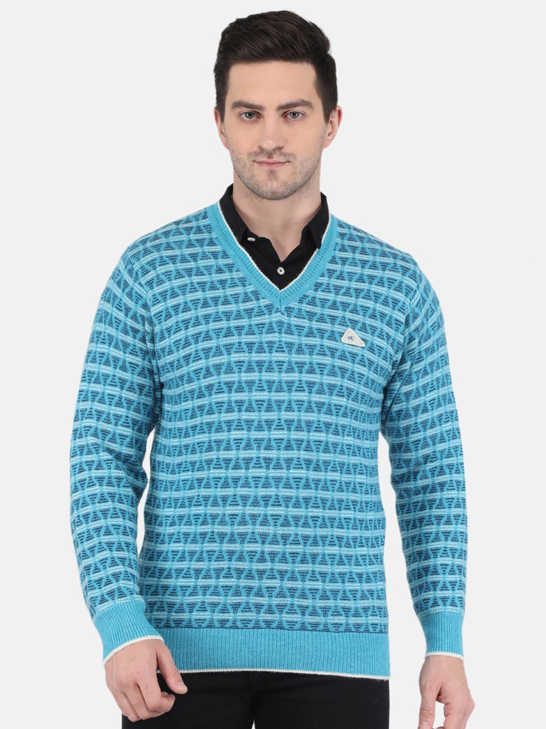 

Monte Carlo Men Blue Wool Pullover