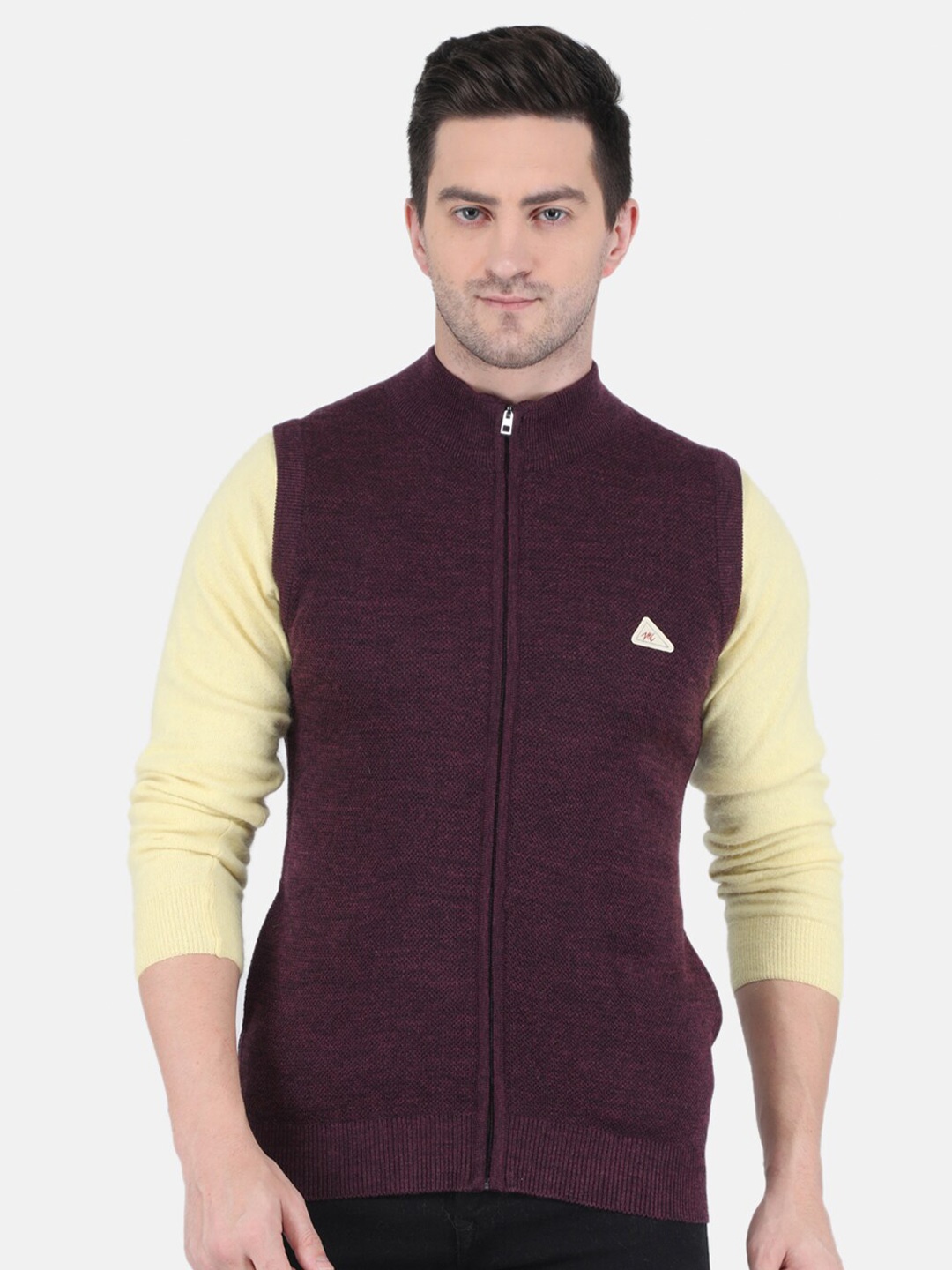 

Monte Carlo Men Purple Wool Cardigan