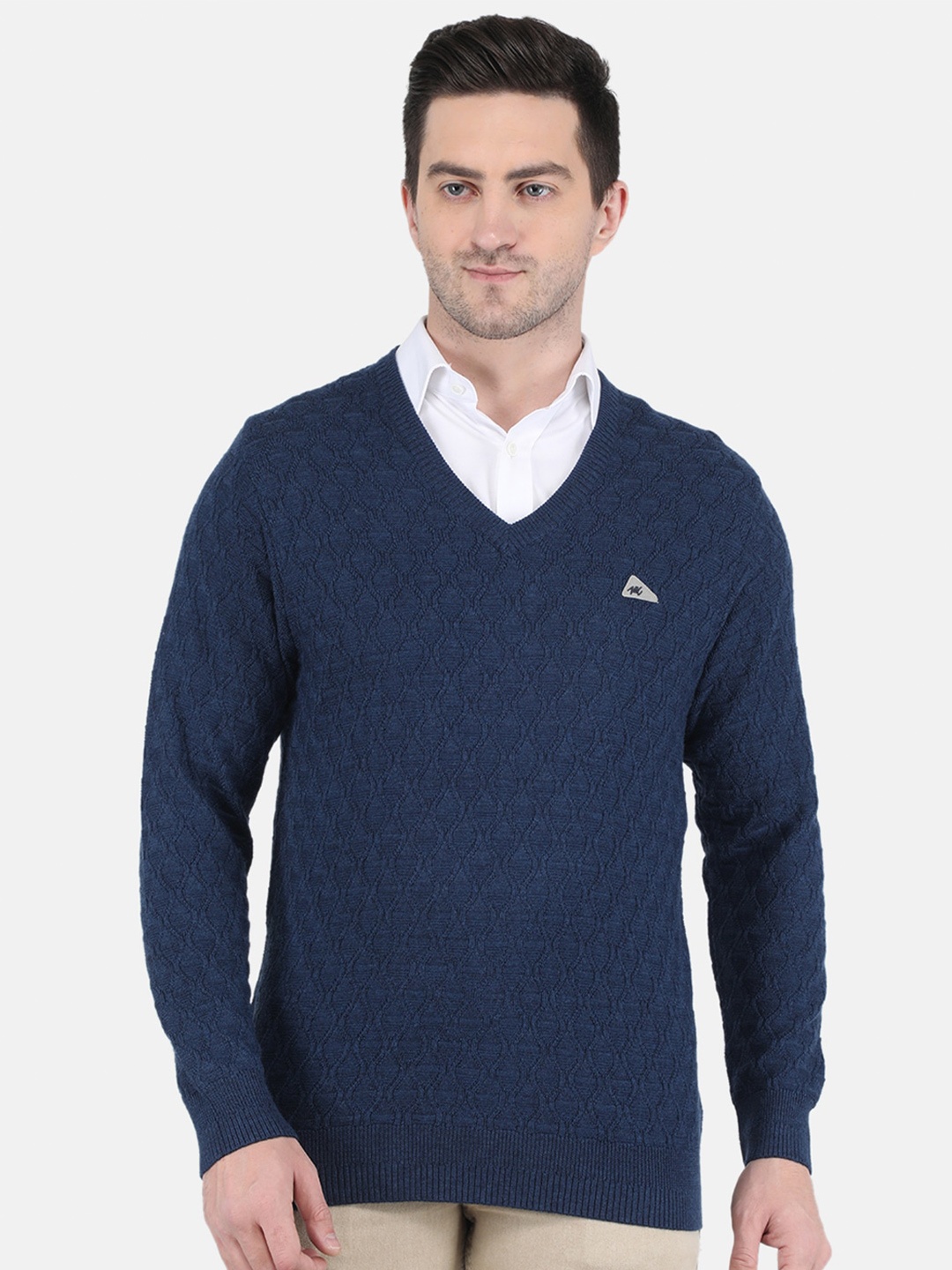 

Monte Carlo Men Navy Blue Wool Pullover