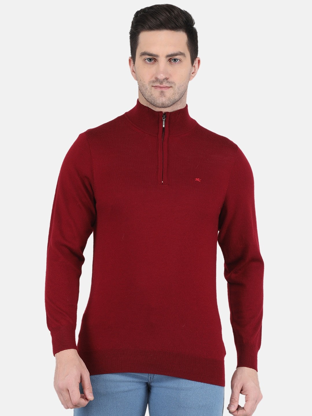 

Monte Carlo Men Maroon Wool Pullover