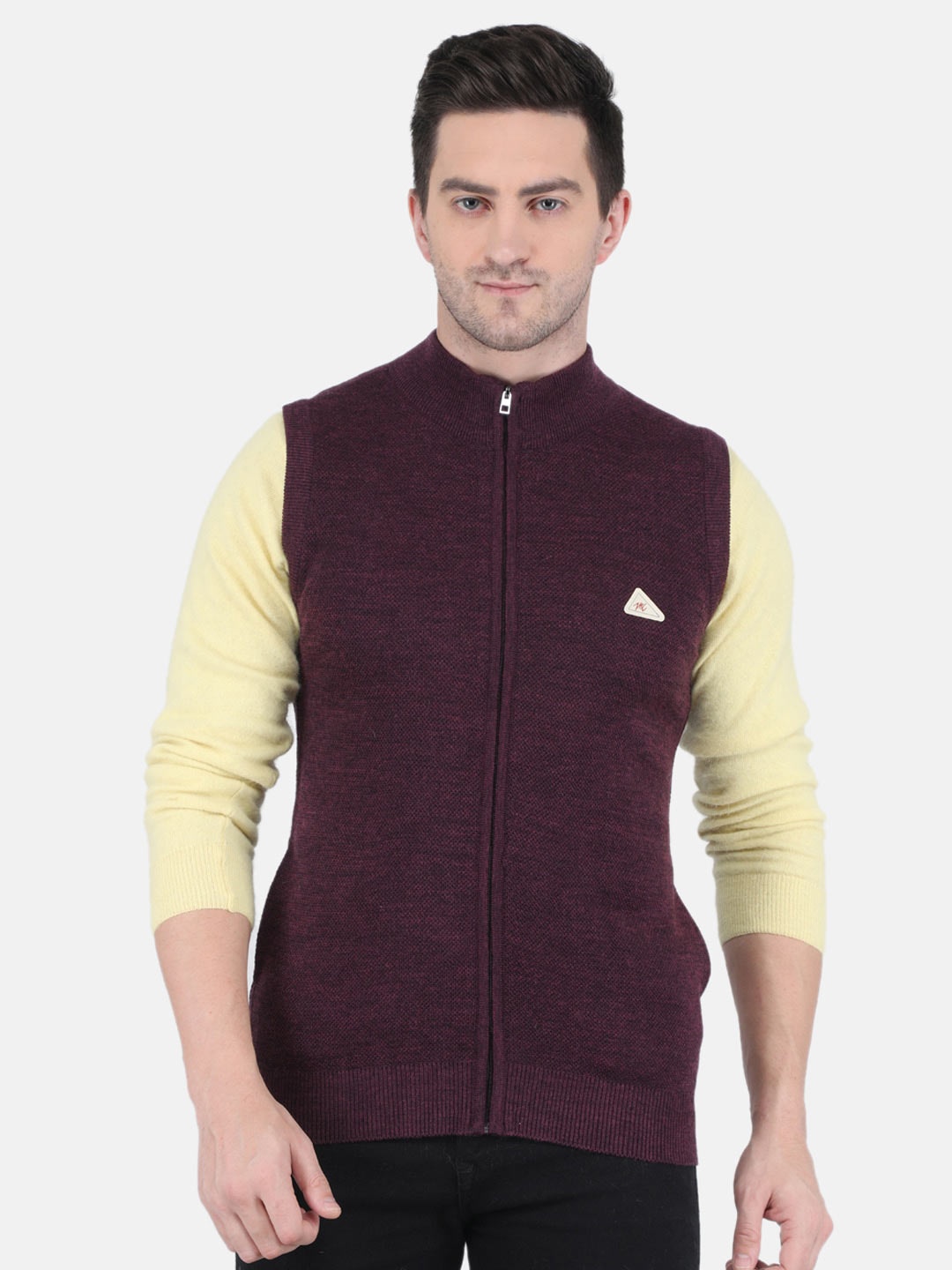 

Monte Carlo Men Maroon Wool Cardigan
