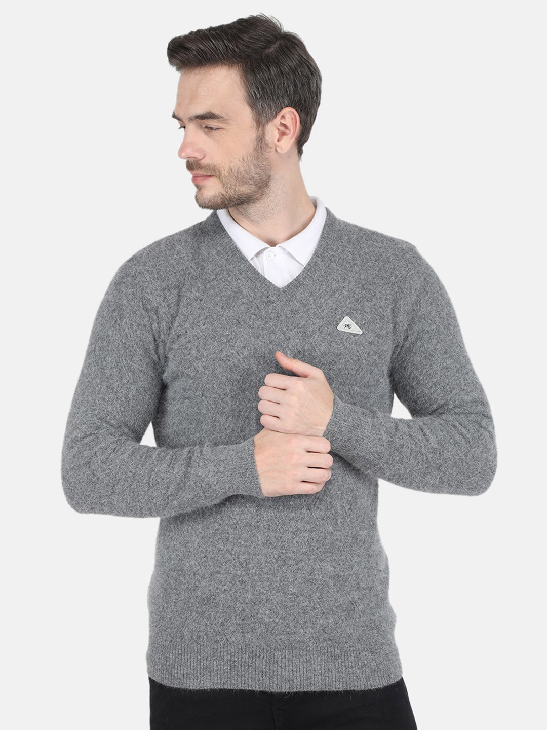 

Monte Carlo Men Grey Wool Pullover