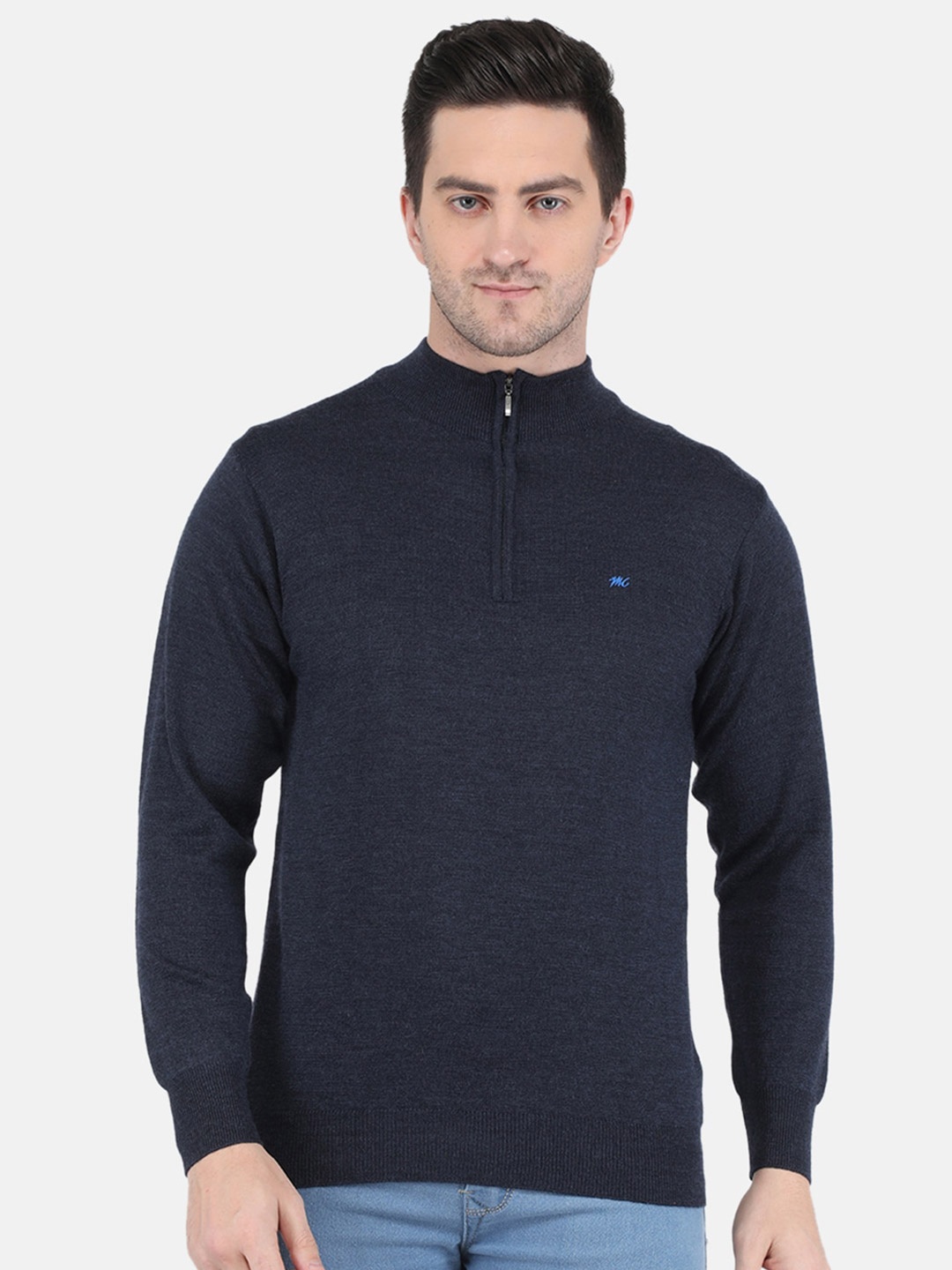 

Monte Carlo Men Navy Blue Wool Pullover