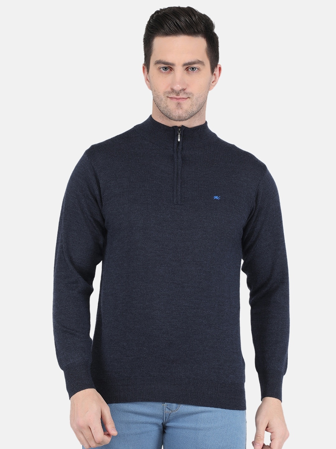 

Monte Carlo Men Navy Wool Blue Pullover, Navy blue