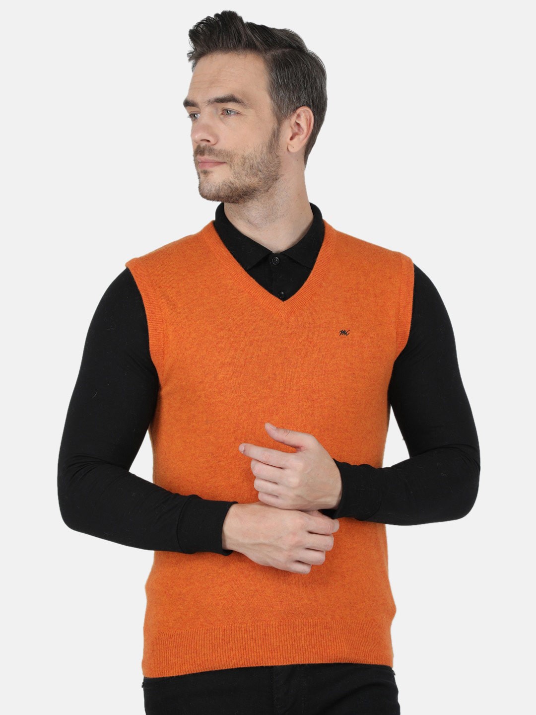 

Monte Carlo Men Orange Wool Pullover