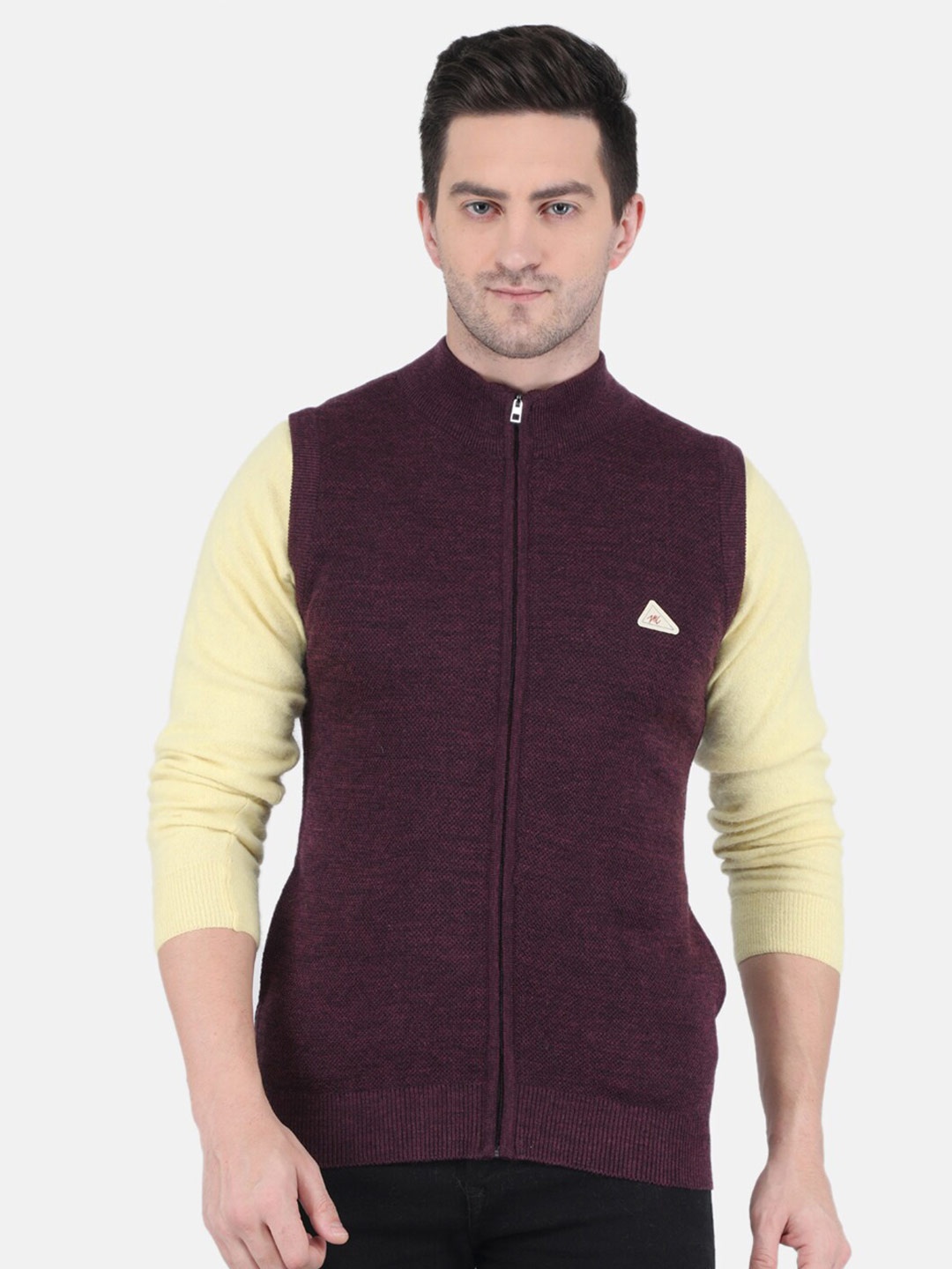 

Monte Carlo Men Maroon Wool Cardigan