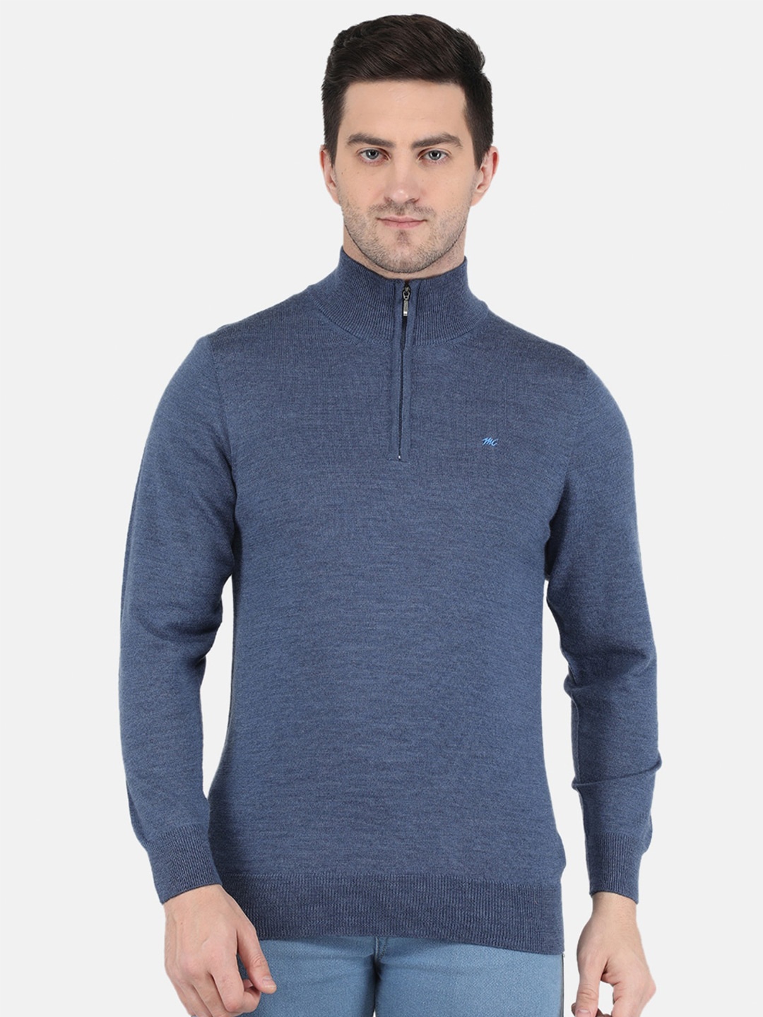 

Monte Carlo Men Blue Wool Pullover