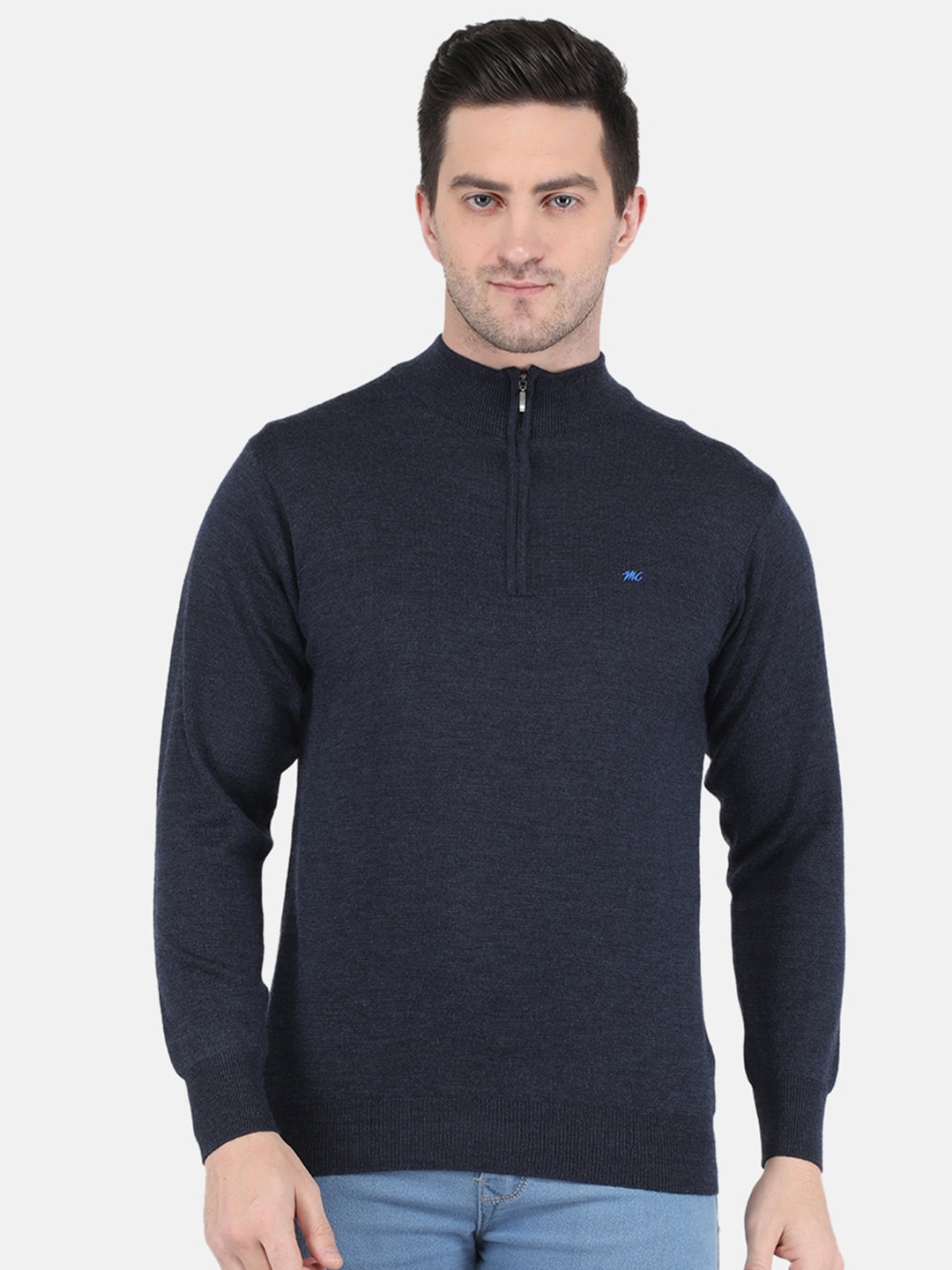 

Monte Carlo Men Navy Blue Wool Pullover