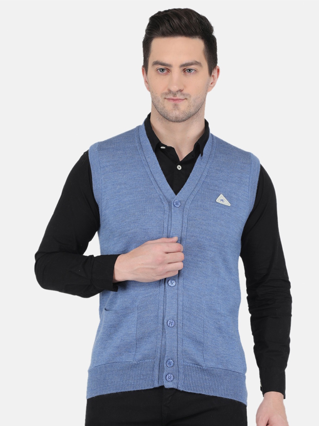 

Monte Carlo Men Blue Cardigan Sweater