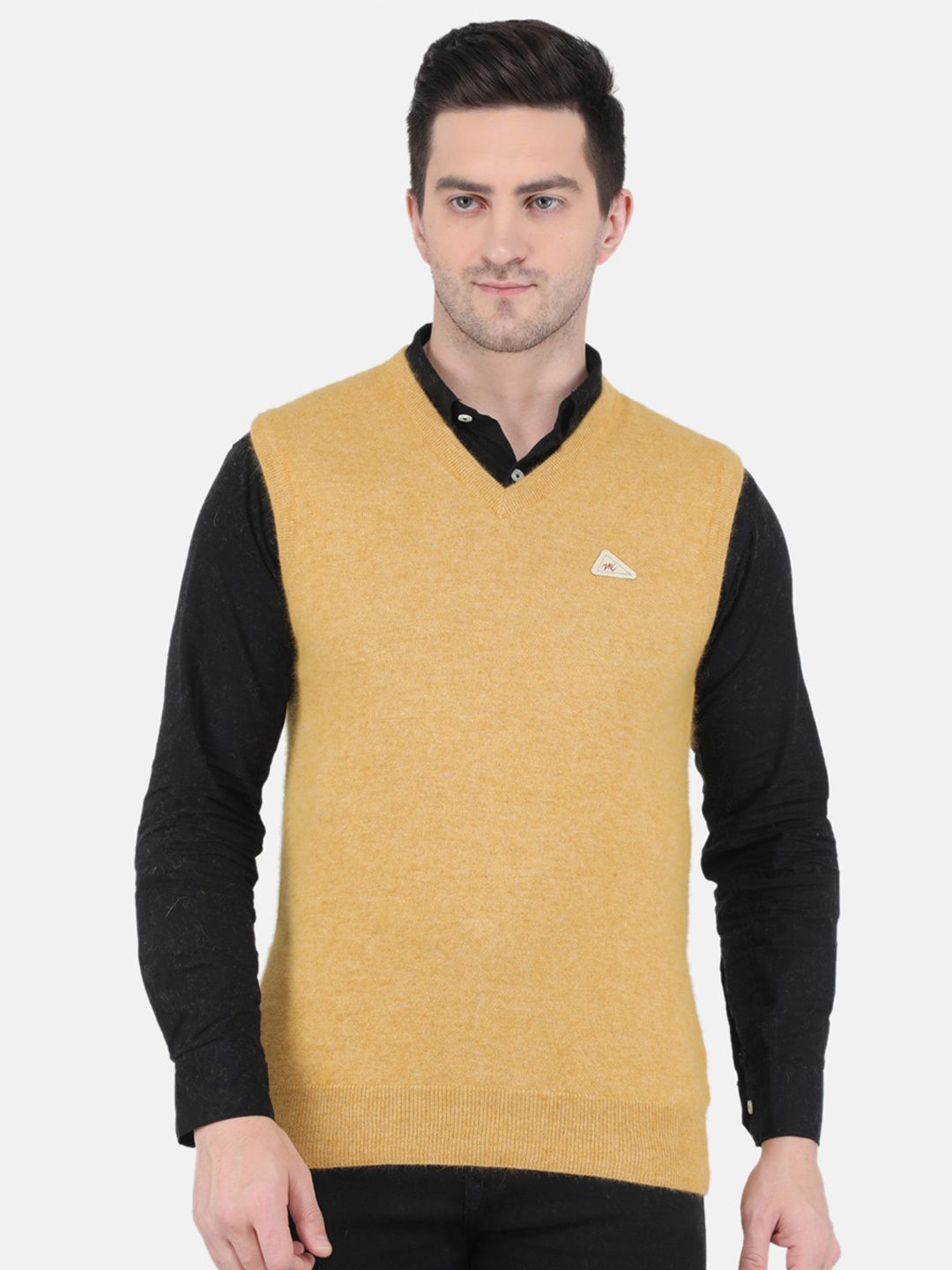 

Monte Carlo Men Woolen Yellow Sweater Vest