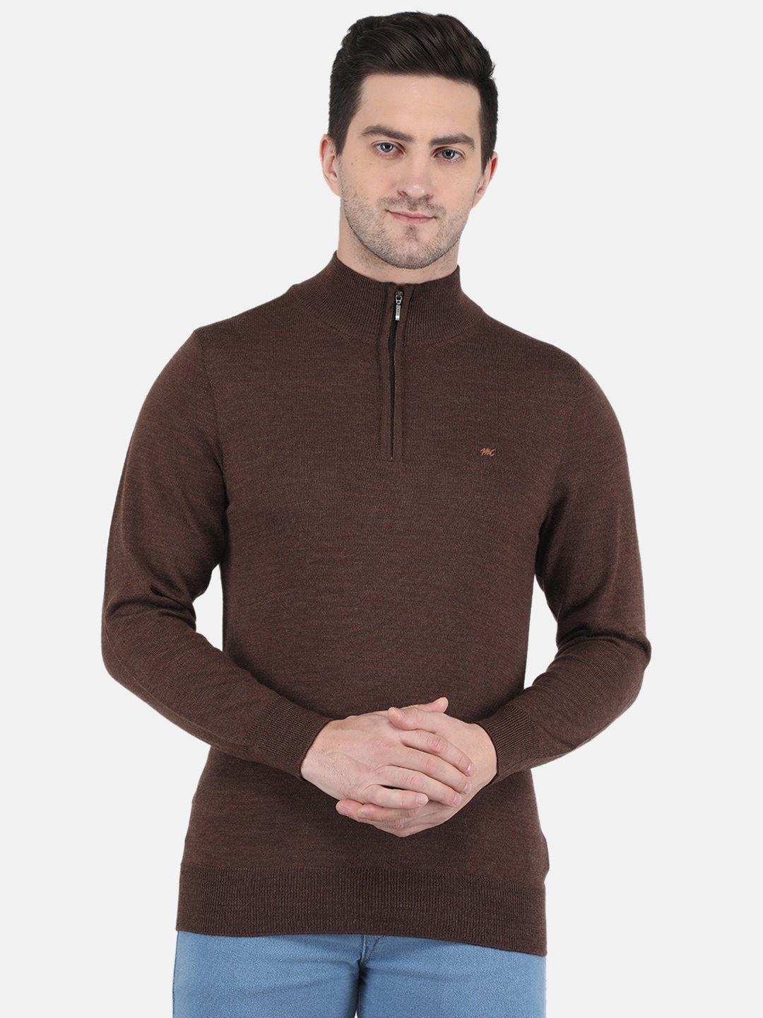 

Monte Carlo Men Brown Solid Pullover