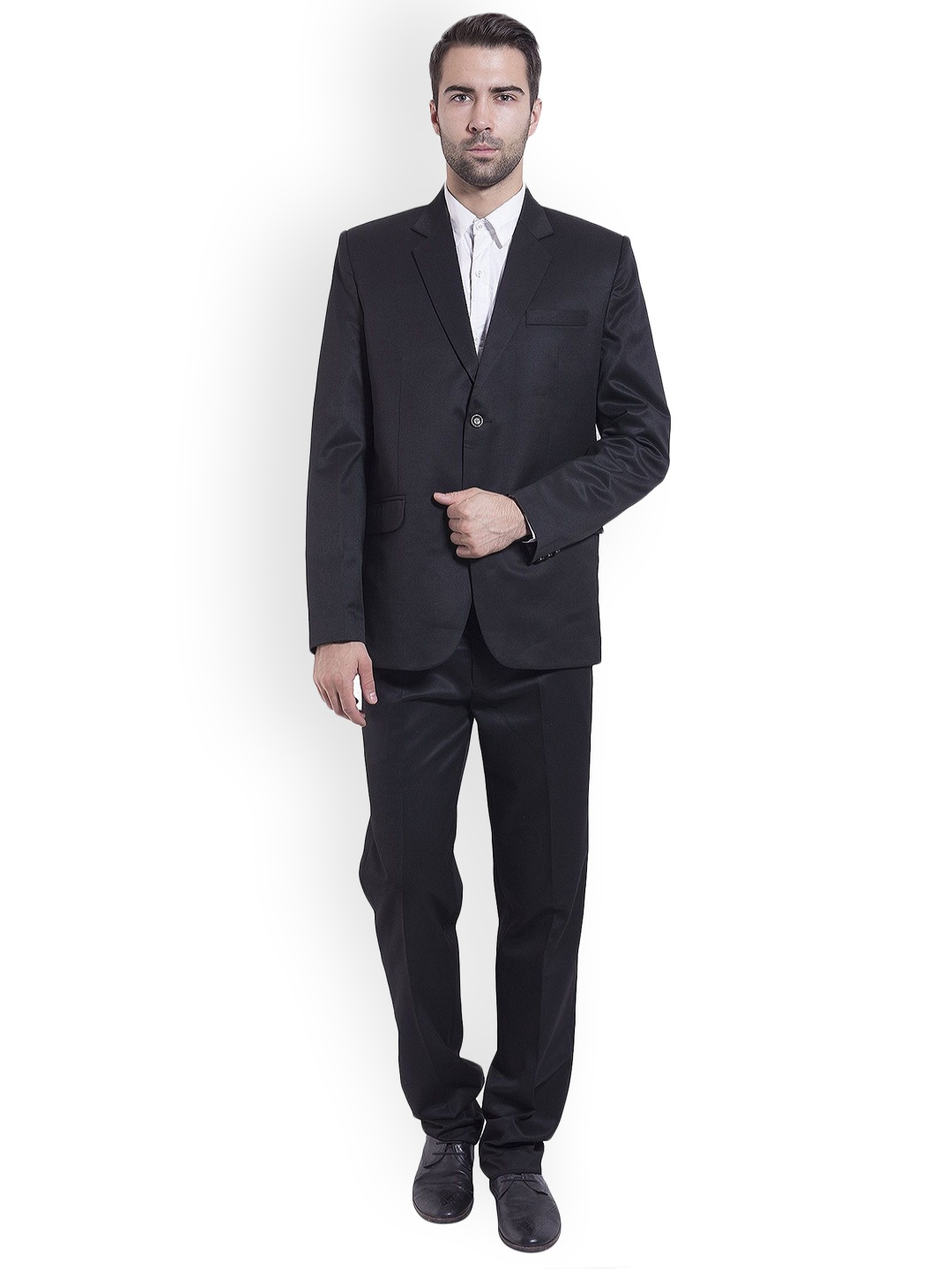 

Wintage Men Black Single-Breasted Regular Fit Party Suit
