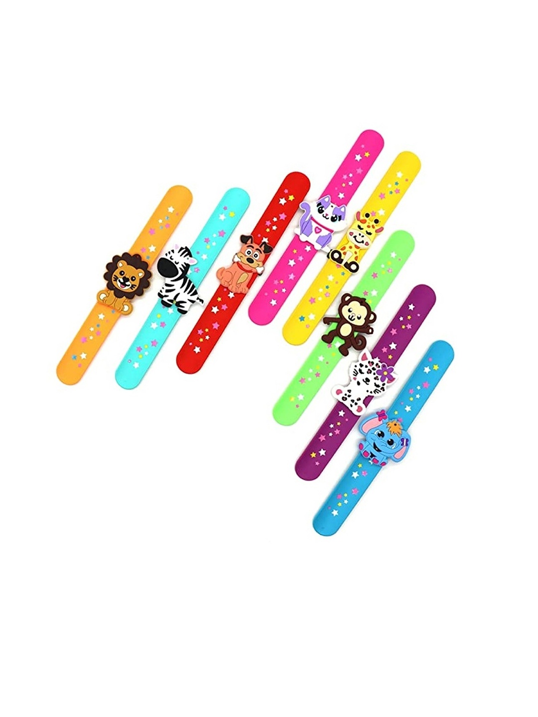 

EL REGALO Unisex Kids Pack of 8 Wraparound Bracelet, Pink