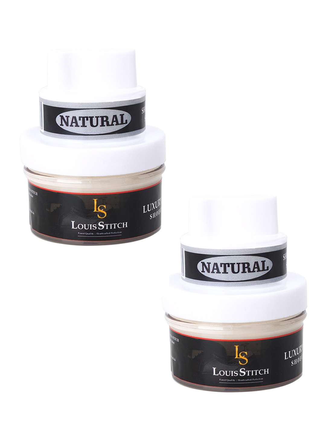 

LOUIS STITCH Set Of 2 Neutral Shoe Cream with Applicator, Beige