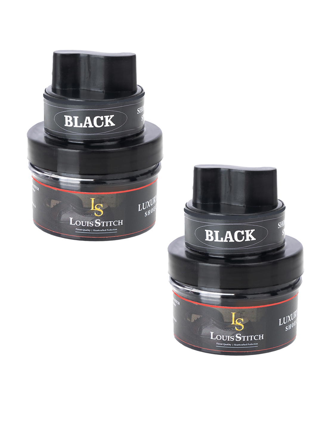 

LOUIS STITCH Set Of 2 Black Shoe Cream with Applicator